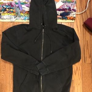Simple black zip up hoodie